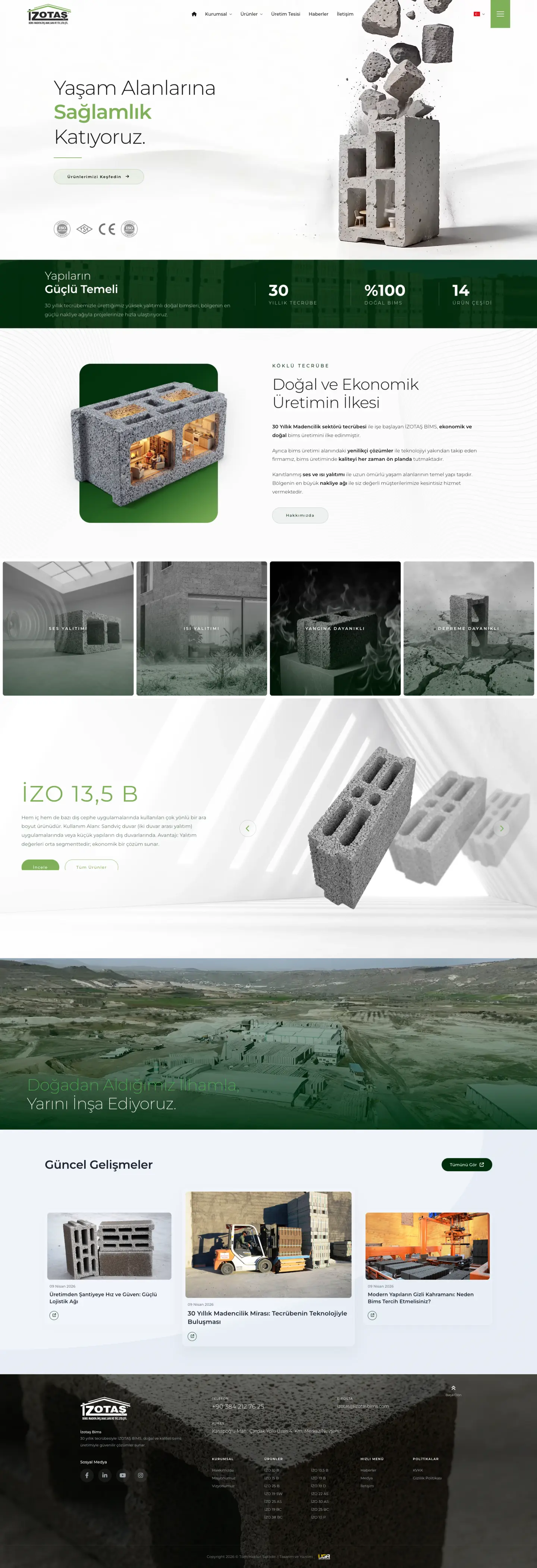 İzotaş Bims - Maden — Web Sitesi