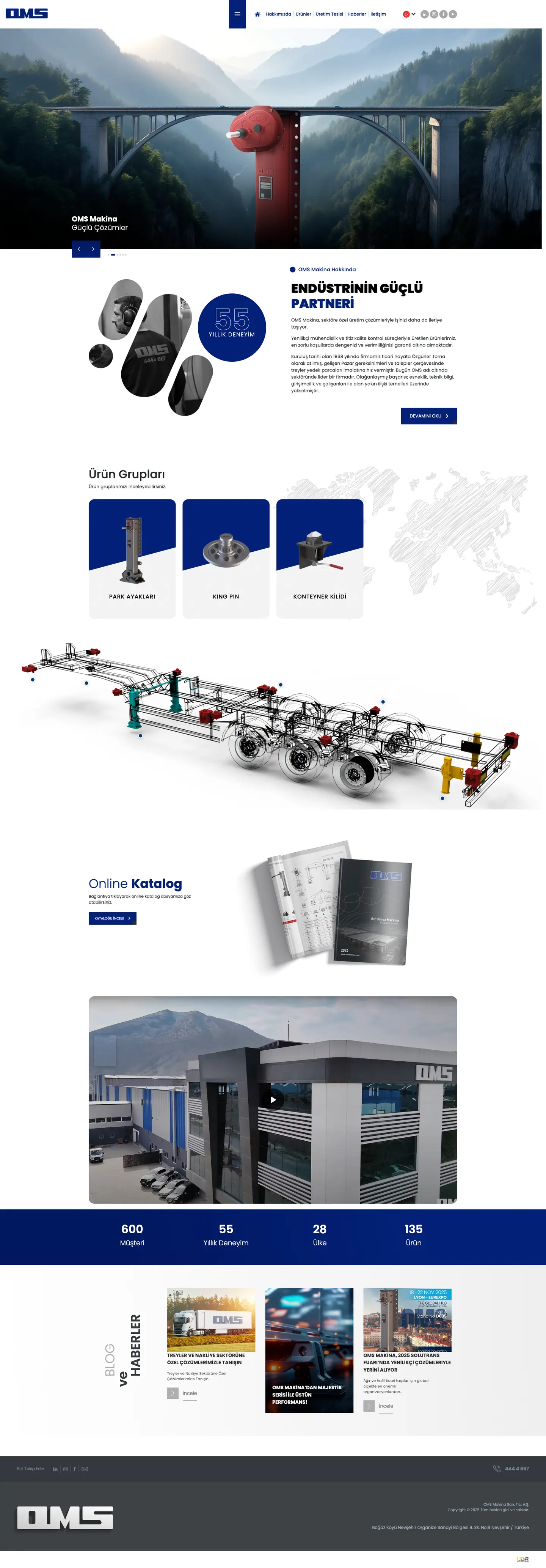 OMS Makina — Web Sitesi